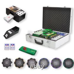 ThunderBay 14g Poker Chip Set 600 pcs with Case, Cards, Dices, Dealer Buttons