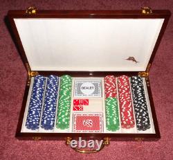 Tommy Bahama Poker Set Case Chips Dice Cards Case Dealer Button Nice & Complete