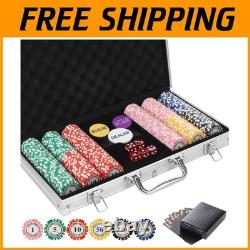 Tournament-Ready 300-Piece Poker Chips Set in Aluminum Case