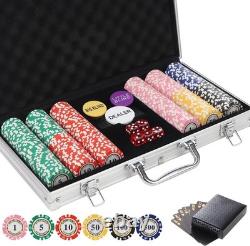 Tournament-Ready 300-Piece Poker Chips Set in Aluminum Case