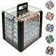 Trademark 1000 4 Aces With Denominations Poker Chips In Acrylic Carrier, Clear