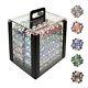 Trademark 1000 4 Aces with Denominations Poker Chips In Acrylic Carrier, Clear