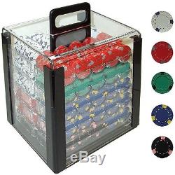 Trademark Poker 1000 13 Gram Professional Clay Casino Chips With Aluminum Case