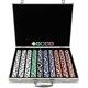 Trademark Poker 1000 Holdem Poker Chip Set with Aluminum Case, 11.5gm