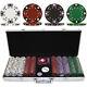 Trademark Poker 500 14 Gram 3 Color Ace/King Suited Clay Poker Chip Set with Al