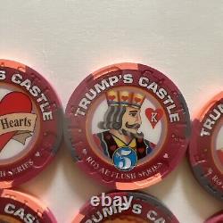 Trumps Castle 20 Chips ROYAL FLUSH Set COMPLETE Atlantic City/