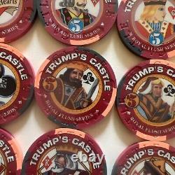 Trumps Castle 20 Chips ROYAL FLUSH Set COMPLETE Atlantic City/