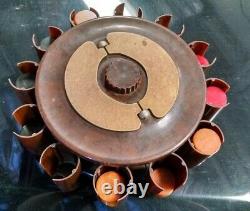 Turnit Poker Chip Rack Caddy & Card Holder Brown Marbled Vintage Bakelite Chips