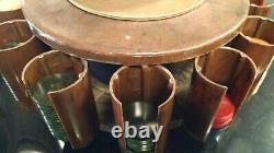 Turnit Poker Chip Rack Caddy & Card Holder Brown Marbled Vintage Bakelite Chips