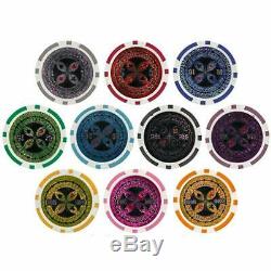 Ultimate 14-Gram Heavyweight Poker Chips Set Of 1000 In Acrylic Display Case &