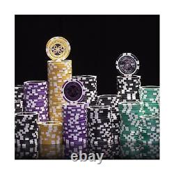 Ultimate Poker Chip Set Aluminum Carry Case Holo Inlay Heavyweight 14-Gram