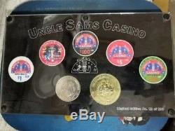 Uncle sam casino chip set Cripple Creek coloado 7 piece rear set #12 of 100