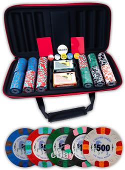 Unicorn All Clay Poker Chip Set with 300 Authentic Casino Weighted 9 Gram Chips