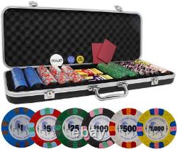 Unicorn All Clay Poker Chip Set with 500 Authentic Casino Weighted 9 Gram Chips