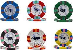 Unicorn All Clay Poker Chip Set with 500 Authentic Casino Weighted 9 Gram Chips