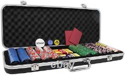 Unicorn All Clay Poker Chip Set with 500 Authentic Casino Weighted 9 Gram Chips