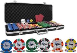 Unicorn All Clay Poker Chip Set with 500 Authentic Casino Weighted 9 Gram Chips