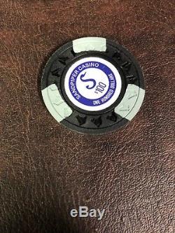 Used set of 230 5$ $25 $100 ASM/CPC Horse Head Mold Sandpiper Casino Poker Chips