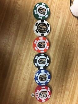 VGK Vegas Golden Knights Poker Chip Puck Set 6 Pucks Full Set T Mobile Exclusive