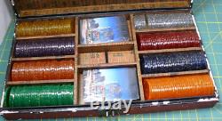 VINTAGE TRANSLUCENT POKER CHIPS SET, 320 Transparent POKER CHIPS Denominations