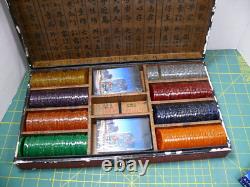 VINTAGE TRANSLUCENT POKER CHIPS SET, 320 Transparent POKER CHIPS Denominations