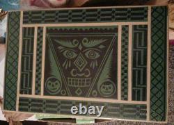 VINTAGE clay poker chip set Unique Wood box Hand Carved / Painted Old Estate
