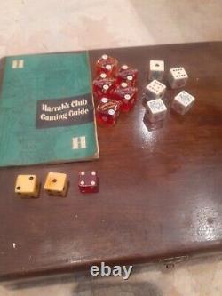 VINTAGEHarrah's ClubTahoe/RenoPOKER SET + caseCLAY/CERAMIC CHIPS+DICE+CARDS