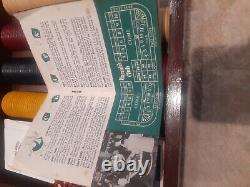 VINTAGEHarrah's ClubTahoe/RenoPOKER SET + caseCLAY/CERAMIC CHIPS+DICE+CARDS