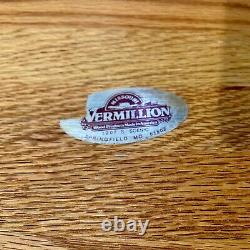 VTG Missouri Vermillion Oak Wood Poker Set Hinged Case Coffer 300 Wooden Chips