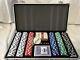 Vegas Brand Poker Chip Set with Aluminum Case Cards Casino Chips