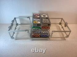 Vegas Style Hold'em Poker Chips Set 600 ct with Acrylic Case Trays, & Cards