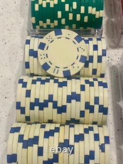 Vegas Style Hold'em Poker Chips Set 600 ct with Acrylic Case Trays, & Cards