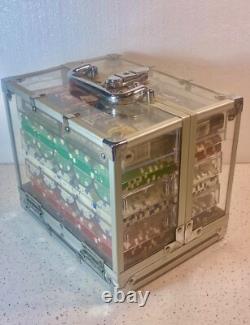Vegas Style Hold'em Poker Chips Set 600 ct with Acrylic Case Trays, & Cards
