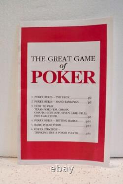 Vegas Style Hold'em Poker Chips Set 600 ct with Acrylic Case Trays, & Cards