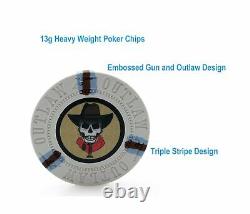 Versa Games 13g Outlaw Clay Poker Chips Set 500 Piece Set