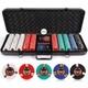 Versa Games 500 Poker Chips, Poker Chip Set Outlaw, 500 Piece Poker Set with