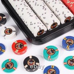 Versa Games 500 Poker Chips, Poker Chip Set Outlaw, 500 Piece Poker Set with