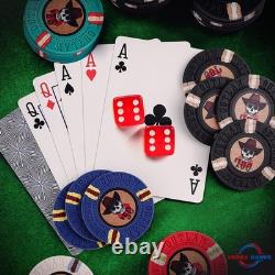 Versa Games 500 Poker Chips, Poker Chip Set Outlaw, 500 Piece Poker Set with