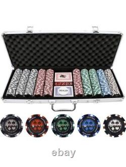 Versa Games 500pc Poker Chips Set Metal Case