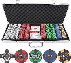 Versa Games 500pc Roman Times Clay Poker Chips Set 9.5g Pure Clay Poker Chip