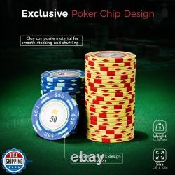 Versa Games Poker Chips Clay Poker Chips Set 13.5g 500 Piece