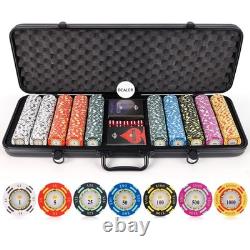 Versa Games Poker Chips Clay Poker Chips Set 13.5g 500 Piece Crown Casino