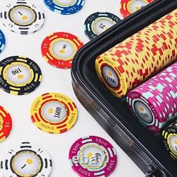 Versa Games Poker Chips Clay Poker Chips Set 13.5g 500 Piece Crown Casino