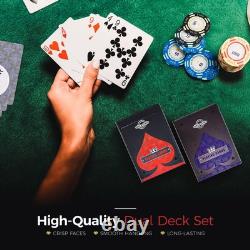 Versa Games Poker Chips Clay Poker Chips Set 13.5g 500 Piece Crown Casino