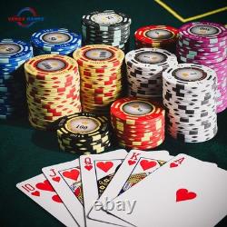 Versa Games Poker Chips Clay Poker Chips Set 13.5g 500 Piece Crown Casino