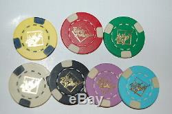Very Nice high Quality Casino like Edge Spot Clay Poker Chip Home Set 694 chips