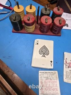Very Rare And Old Poker Set From 1939