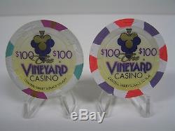 Vineyard Casino Rare Original Complete 600-Chip Set in Specially Made Case