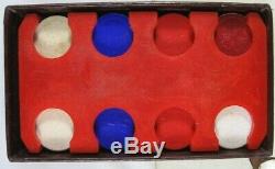 Vintage 1930's Large Red Bakelite Catalin Poker Chip Set