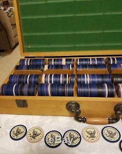 Vintage 1948 California Poker Chip Set- 500 MMB in Original Case